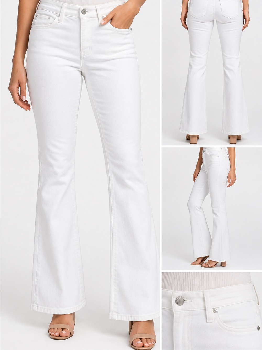 Frame Denim White High-Rise Flare Jeans excellent condition size 31